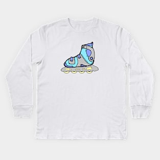 Rollerskate illustration Kids Long Sleeve T-Shirt